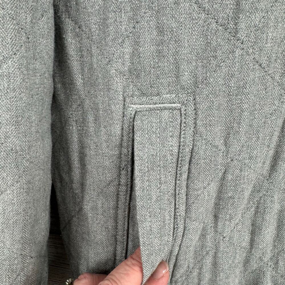 Lucky Brand Quilted Flannel Shacket Men's Size Large Gray - Picture 3 of 9